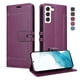 thumbnail image 1 of Premium Wallet Case for Samsung Galaxy S21 FE with Card Slots & Kickstand, Flip Cover Purple, 1 of 6