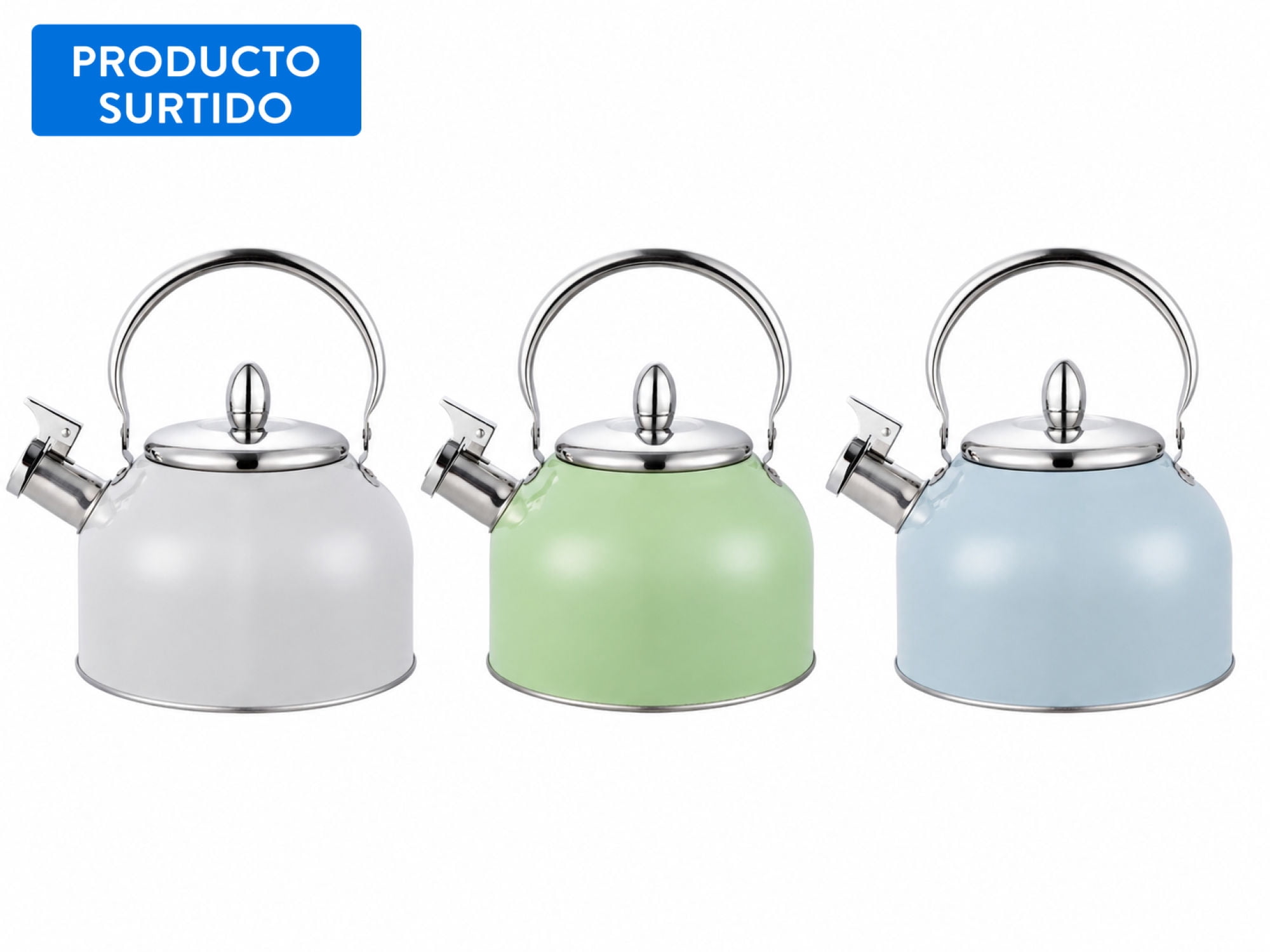 てっちゃん 2-1 Tetera Vintage 2.5 Litros Acero inoxidable, 1 Un | Lider