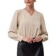 thumbnail image 1 of INSPIRE CHIC Camisa de Trabajo Clásica de Mujer con Botones, Manga Larga, Cuello en V, Top Beige M, 1 of 5