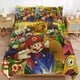 thumbnail image 1 of Super Mario 3-Piece Comforter Set for Bedroom Super Mario Bedding Set for Kids Adults Soft Microfiber Duvet Cover Set with Zipper Closure, 1 of 5