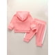 thumbnail image 3 of 2pcs Baby Girl Letter Pattern Hoodie & Laced Pants, 3 of 5