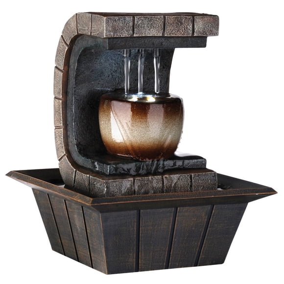 Fuente de mesa ORE International K323 para interiores con luz LED