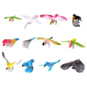 Magideal - 12 Uds. Figuras De Pájaros Realistas De Animales Para Recuerdo De Fiesta Decoración De Escritorio Niños Pequeños Aprendizaje Educativo Jardí