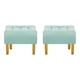 thumbnail image 1 of Set Pouf Wood 1c Felpa 01 Verde Agua, 1 of 5