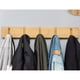 thumbnail image 3 of Perchero de pared plegable de madera natural con 5 ganchos, estante de pared autoadhesivo, colgador de llaves, organizador de pared de madera para baño, sala de estar, dormitorio, oficina y cocina., 3 of 5