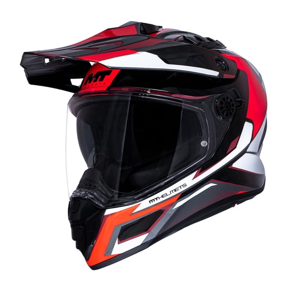 Casco para moto MT Track SV HS218 NEXUS B5 Rojo Brillo L