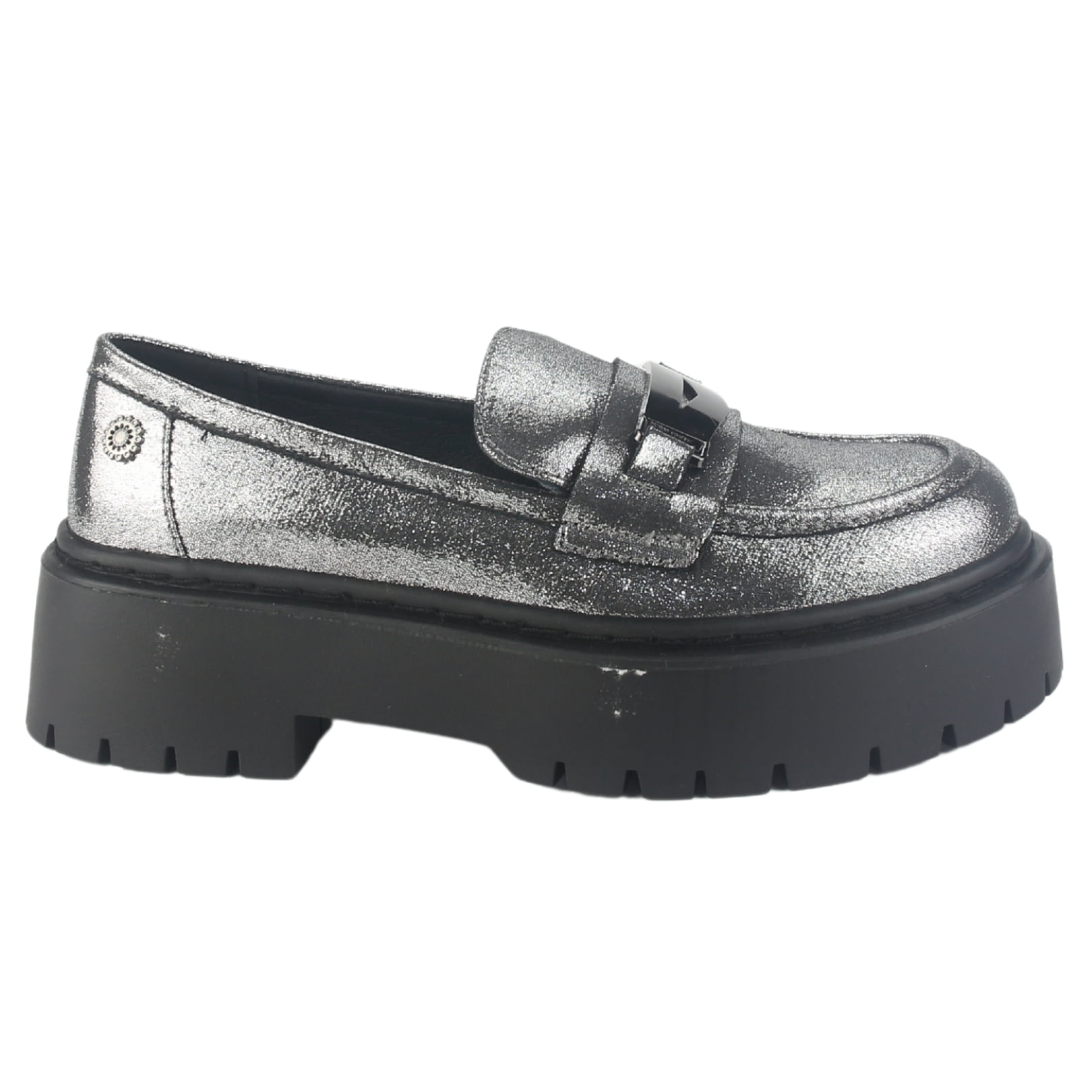 Mocasin Chalada Mujer Lewis-1 Plateado Casual
