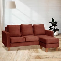 Latam Home - Seccional Venecia Intercambiable Tela Velvet Chocolate