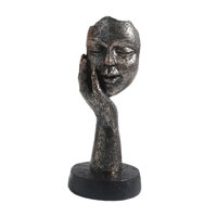 Bothyi - Thinker Estatuas Escultura De Cara Para Mesa Estantería Objetos Decorativos Oficina 15Cmx6.5Cm
