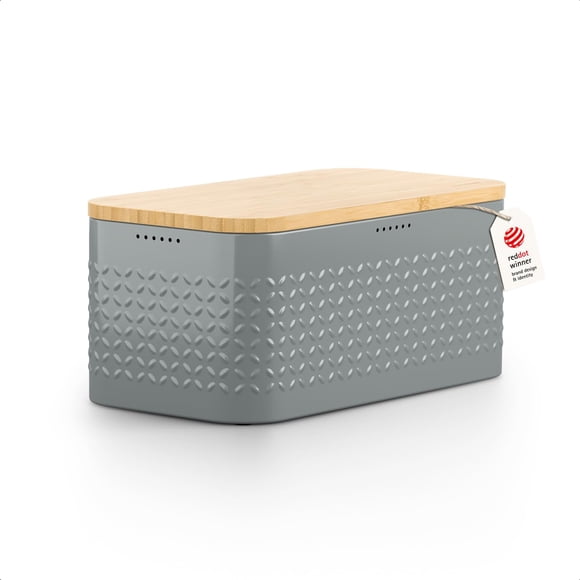 Caja de pan LARS NYSØM 35x19x16 cm con tapa de bambú
