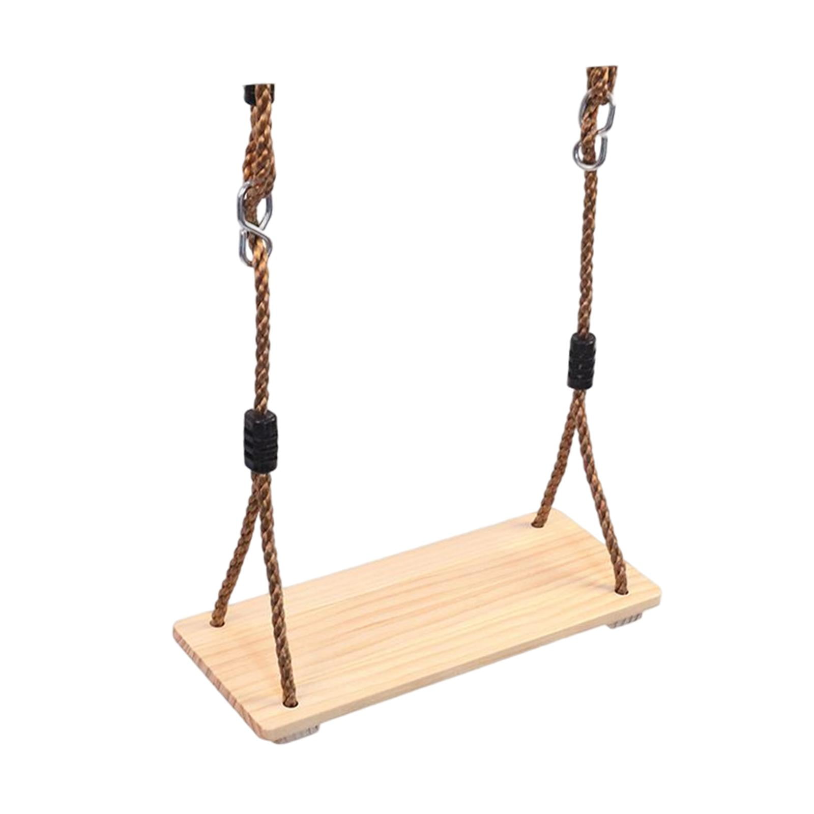 Magideal - Asiento De Columpio De Madera Diseño De Hebilla Duradera Silla De Columpio Completa Para Niños Para Jugar En El Jardín Patio Trasero Al Aire Libre Int