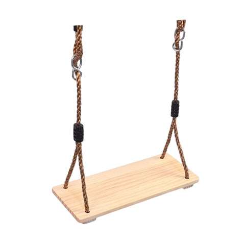 Magideal - Asiento De Columpio De Madera Diseño De Hebilla Duradera Silla De Columpio Completa Para Niños Para Jugar En El Jardín Patio Trasero Al Aire Libre Int