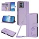 thumbnail image 1 of Funda Cartera Trébol para Motorola Moto G55 5G con Ranuras Tarjetas y Carga Inalámbrica Morado claro, 1 of 6