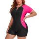 thumbnail image 2 of Agnes Orinda Traje de Baño de Una Pieza para Mujer de Talla Grande con Cremallera Frontal, 2 of 7