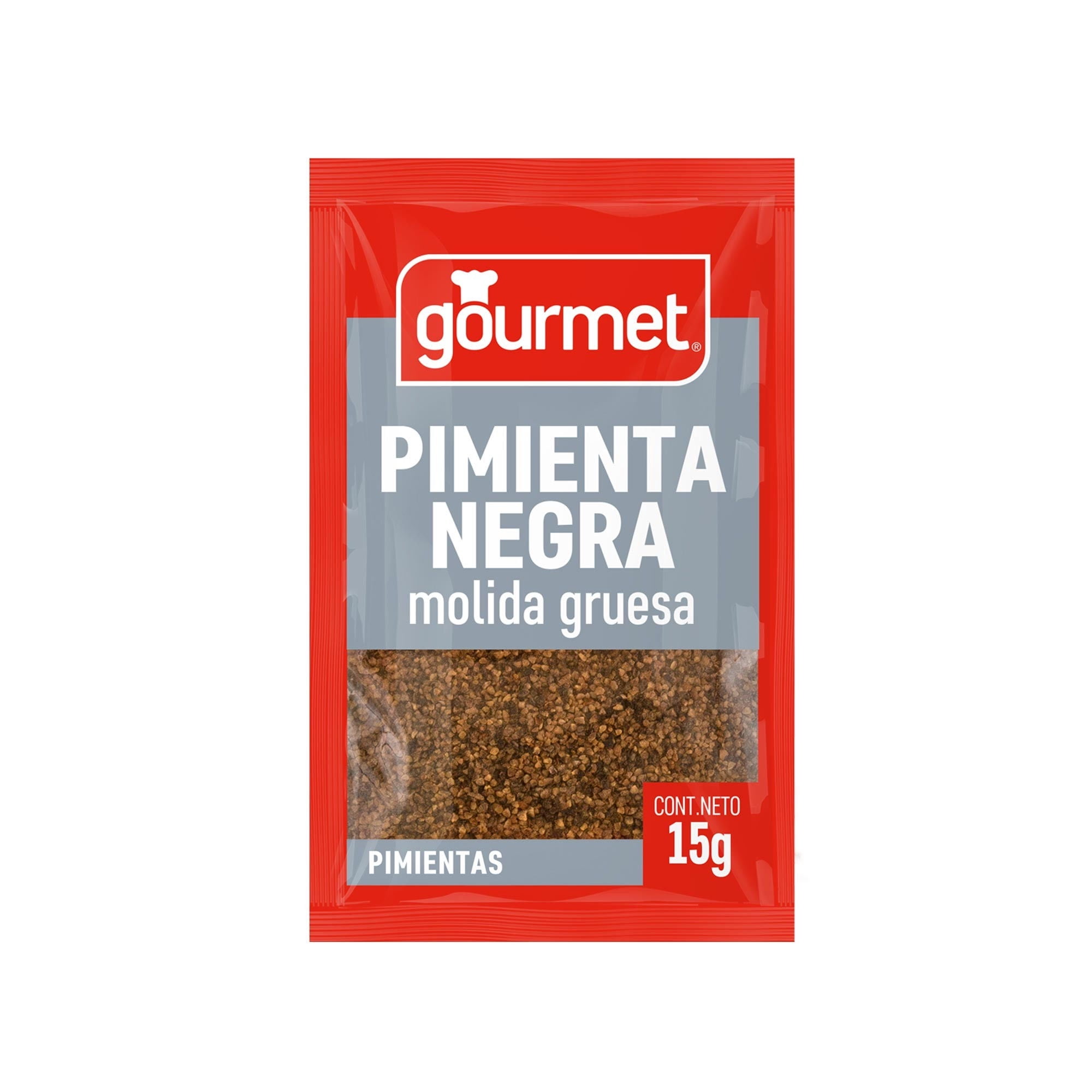 Pimienta Negra Molida Gruesa Bolsa 15 g Gourmet