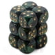 thumbnail image 1 of Juego de dados Chessex Scarab 16 mm d6 Jade/Gold con estuche (12 dados), 1 of 5
