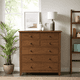 thumbnail image 1 of Cómoda "Giorgia Premium" 7 Cajones Mueble de Madera Maciza - Café - 100x40x115 cm, 1 of 3