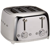 Tostadora Smeg, Estilo Años 50, Estética Retro, 4 Rebanadas, Tsf03Ssus