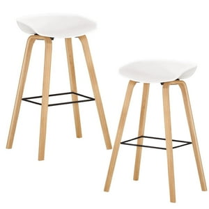 Pandalino - Pack 2 Taburetes Bar Nórdico Viggo 75 Cm| Exterior Blanco Blanco
