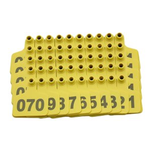 Ioensy - Etiquetas De Oído De Ganado De 100 Piezas Suministros Agrícolas Marcador De Aretes De Animales Para Ganado Amarillo