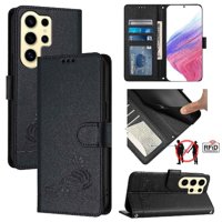 Funda Tipo Cartera Foxdock Para Samsung Galaxy S24 Ultra Con Soporte, Ranuras, Rfid, Diseño De Gato