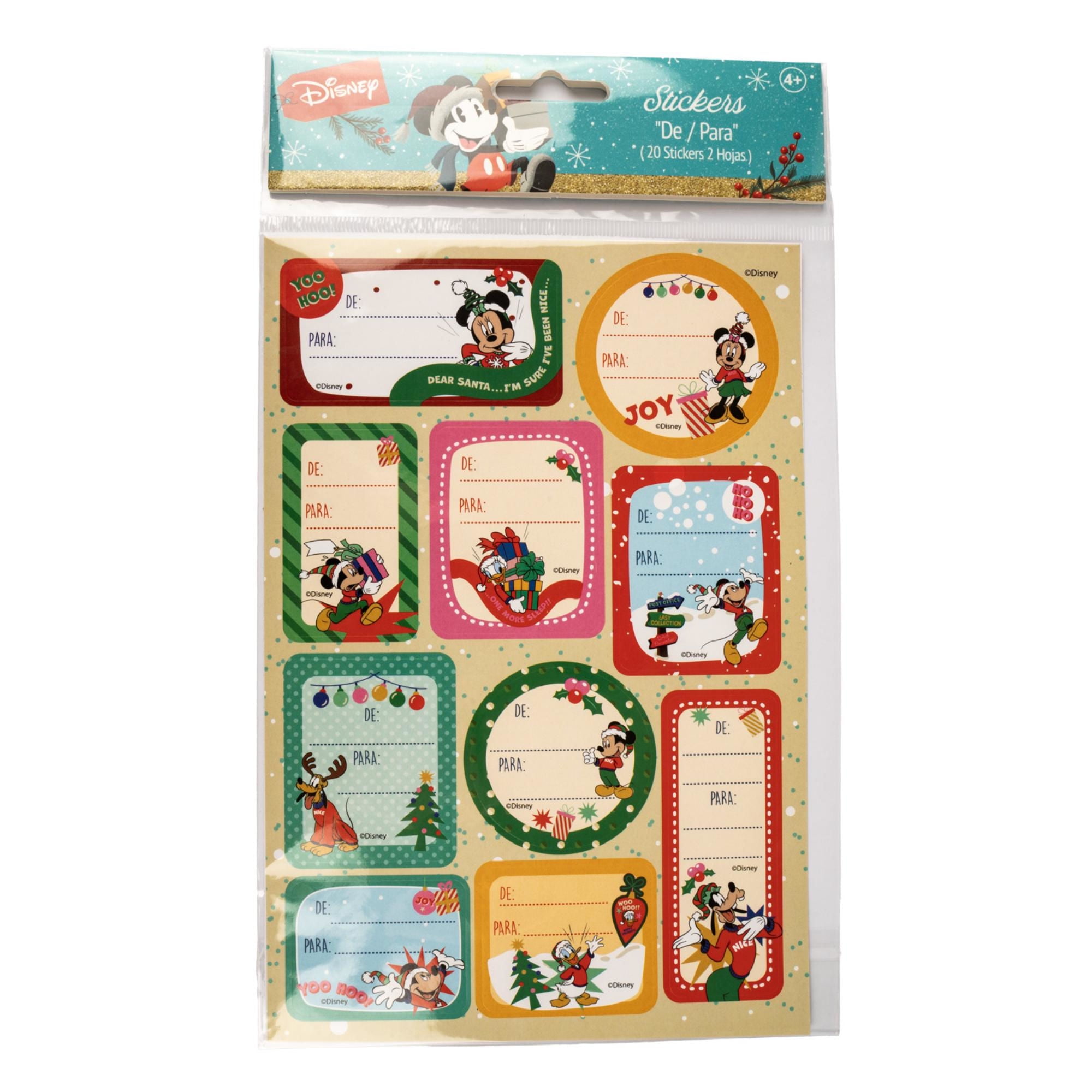 Set De 2 Hojas De Stickers Navideños Disney Palms