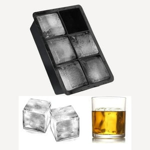 Genérico - Molde Silicona 6 Cavidades Negro Con Tapa Cocina Reposteria