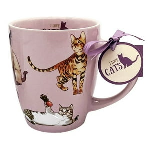 Tienda Lillifee - Taza De Porcelana Gatos - I Love Cats & Dogs - Fabricado En Europa