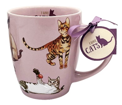 Tienda Lillifee - Taza De Porcelana Gatos - I Love Cats & Dogs - Fabricado En Europa