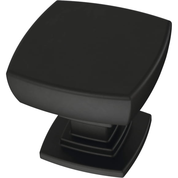 Perillas para gabinete Franklin Brass Parow cuadradas negro mate 2,9 cm