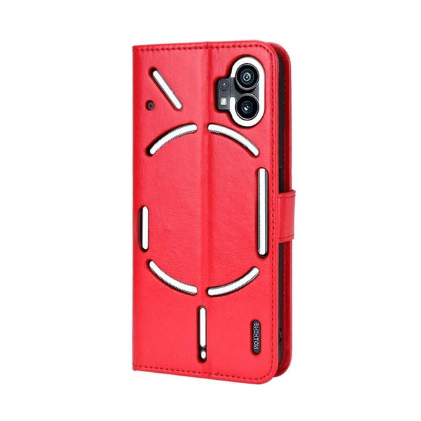 Funda tipo libro para Nothing Phone 1, cartera todo‑en‑uno, funda multifuncional con tarjetero y correa de muñeca desmontable