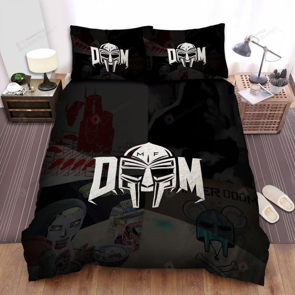 Mf Doom Albums Art Rapper Quilt Duvet Cover Set Queen Soft Comforter Cover3-Piece Bedding Set