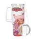 thumbnail image 3 of Juego de Pizza Vaso aislado de acero inoxidable con asa, diseño temático, regalo para familia, amigos y fans; incluye pajita y encaja en el portavasos estándar, 40 oz, 3 of 6