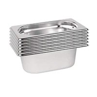 Prochef - Pack 6 Depositos Gastro Gn 1/9 X 65 Mm Acero Inox