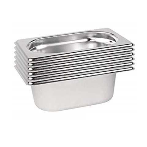 Prochef - Depósito Gastronómico Gn 1/9 X 65 Mm Acero Inox. Pack 6 Un.