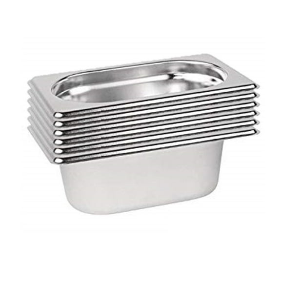 Depósito Gastronómico GN 1/9 x 65 mm Acero Inox. Pack 6 Un.