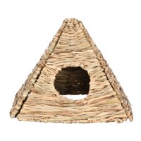 Magideal - Casa De Hierba Para Conejos, Juguete Para Masticar, Hecho A Mano, Escondite De Hierba, Jaula Tejida Para Conejos, Cama Plegable Para Ardillas Canarias