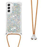Funda Foxdock Para Samsung Galaxy S21 Con Cuerda Ajustable, Brillo Líquido, Protección Antigolpes Y Lente – Ideal Para Regalo