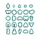 thumbnail image 3 of 25 Piezas De Aretes Cortadores De Arcilla Polimérica, Joyería Hecha A Mano, Herramientas De Arcilla Verde, 3 of 5