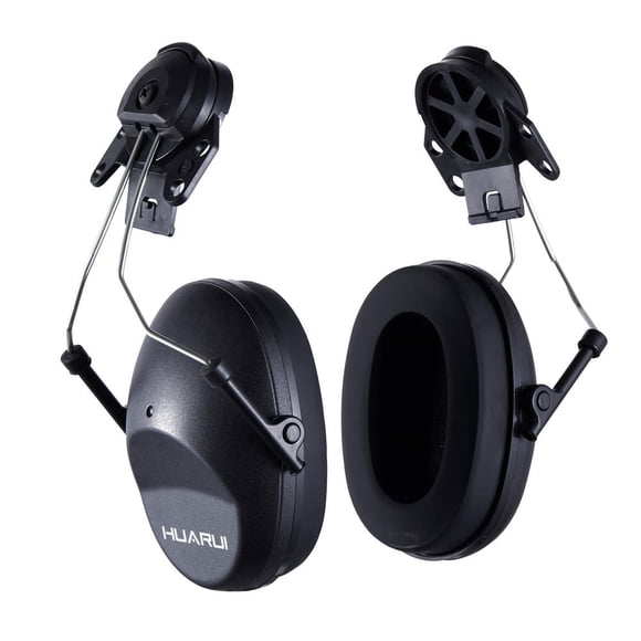 Casco con cancelación de ruido, orejeras ajustables, HUARUI, negras