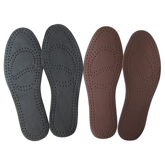 Plantillas de cuero Bellcon 2 pares negro/marrón para hombre talla 8.5 EE. UU.