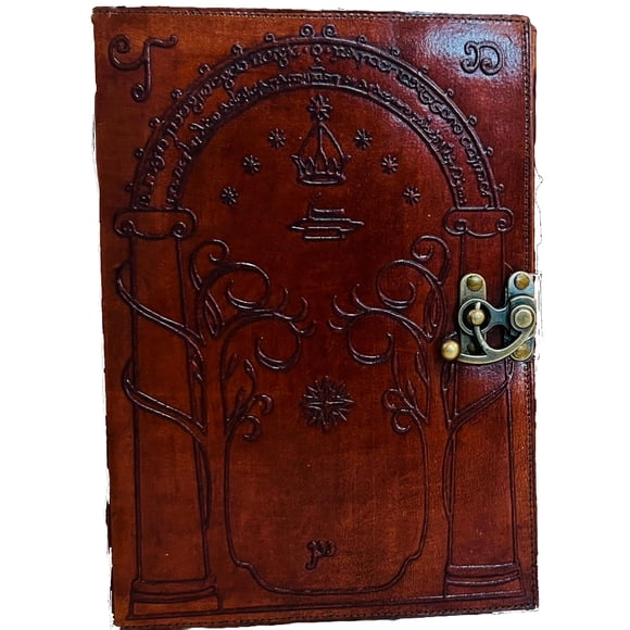 Cuaderno en Blanco - G Lord of the Rings de Cuero