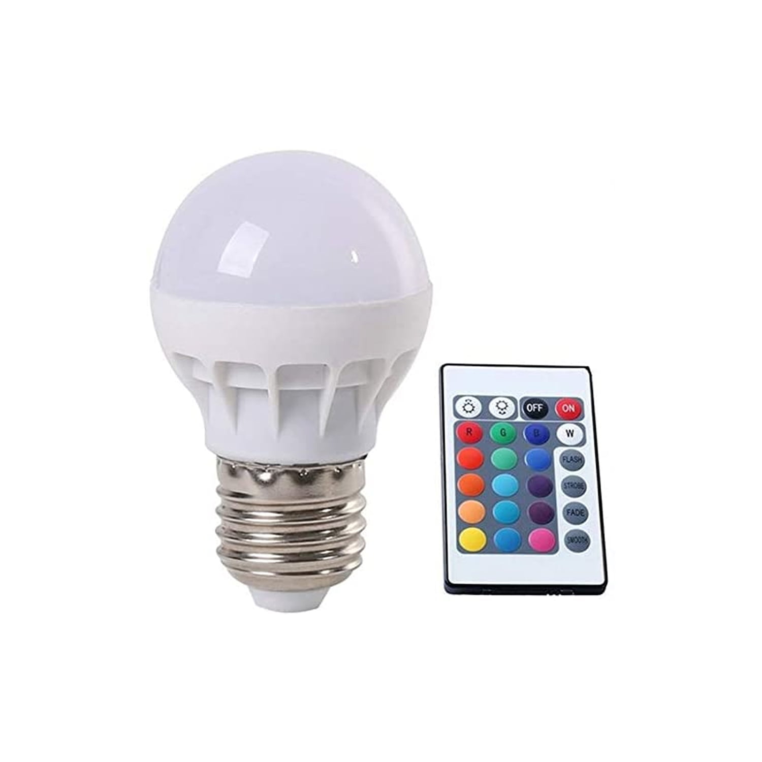 Puntostore - Ampolleta Led 3w Rgb Conector E27 Con Control Remoto - Ps