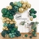 thumbnail image 1 of Kit de arco de guirnalda de globos Archloon verde y dorado de 156 piezas, 1 of 5