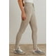 thumbnail image 4 of Saronite Leggings de Cintura Alta y Largo Completo de Punto Acanalado de Algodón Básico, Gris (para Mujer), 4 of 4