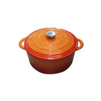 Briva Iron - Olla Hierro Fundido Redonda Naranja 36X29X12.5 Cm