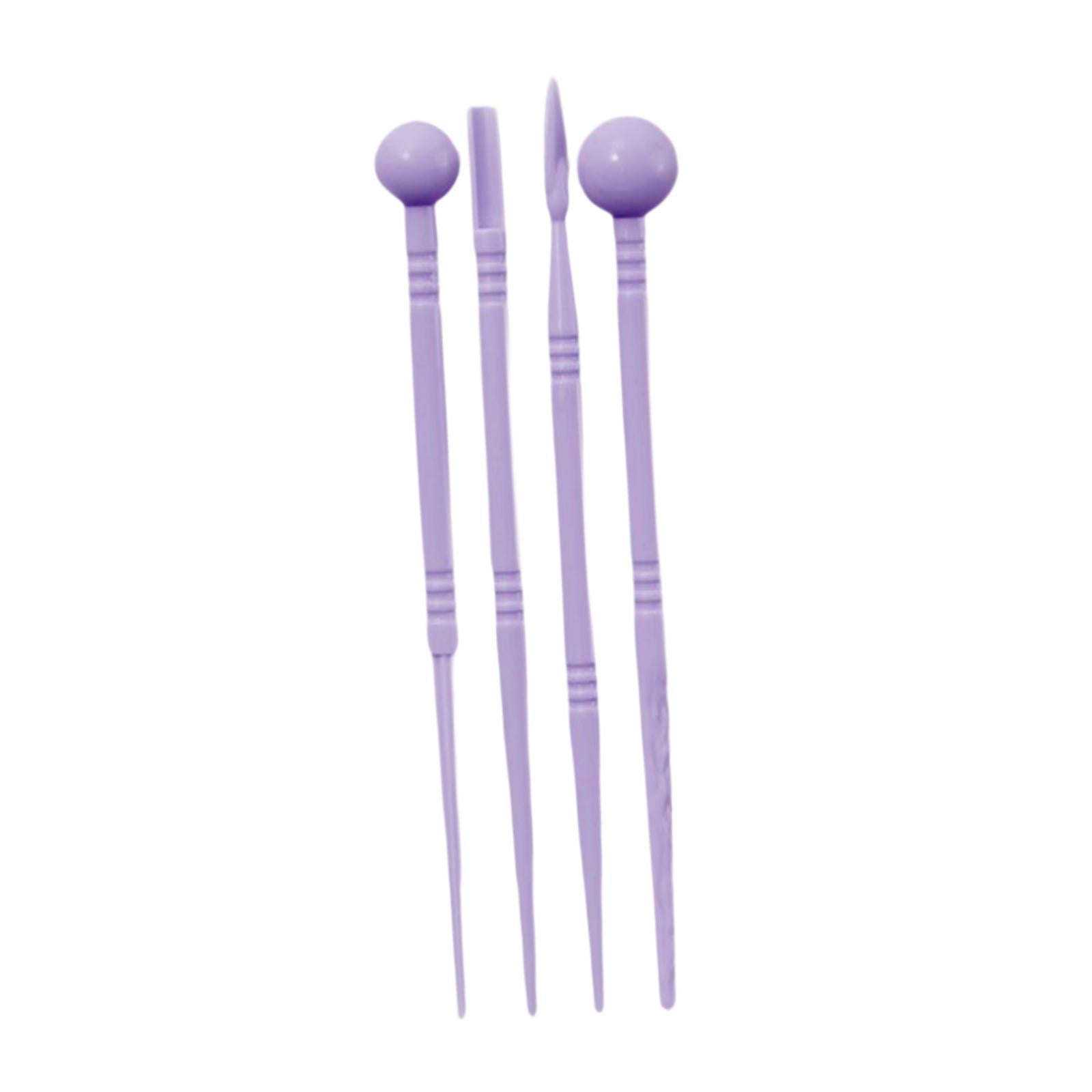 Bothyi - 4 Piezas De Herramientas De Arcilla Para Principiantes, Ligeras Y Resistentes, Para Modelar Y Hacer Manualidades, De Color Morado
