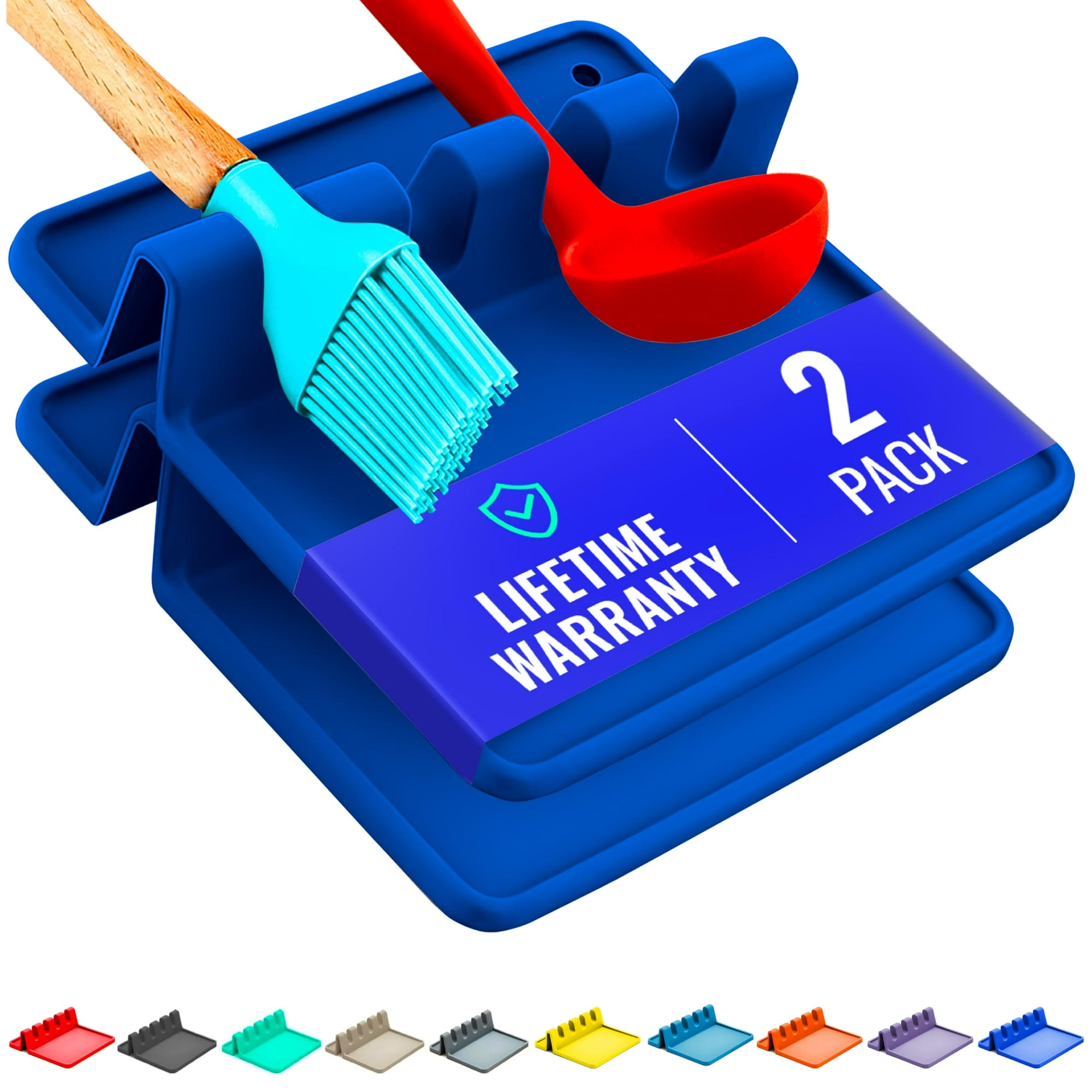 Cooler Kitchen - Reposacucharas De Silicona Para Cocina (paquete De 2), Resistente Al Calor