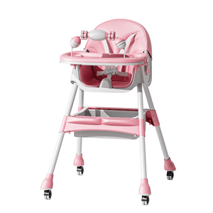 Mundo Online - Silla Comer Bebe Doble Altura Safe Baby Entretenida Rosada