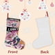 thumbnail image 3 of Lankybox Tema: Calcetines de Navidad, fino lino blanco para colgar en escaleras y chimenea, decoración navideña para el hogar, regalo de Navidad. 45cm × 32cm, 3 of 5